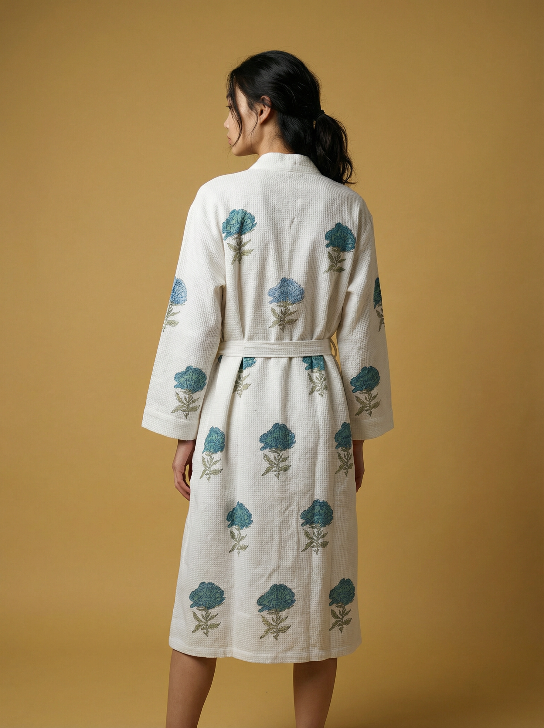 Champa - Luxury Block Print Cotton Kimono