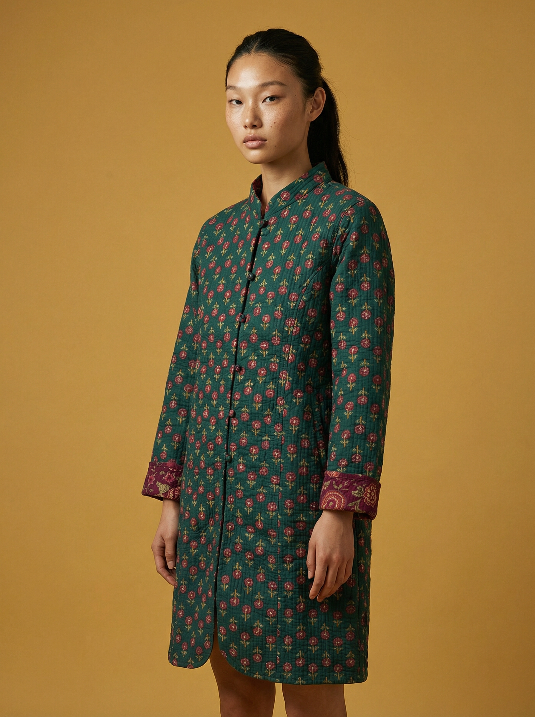 Bloom reversible cotton long jackets