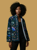 Hari hand-embroidered velvet jacket