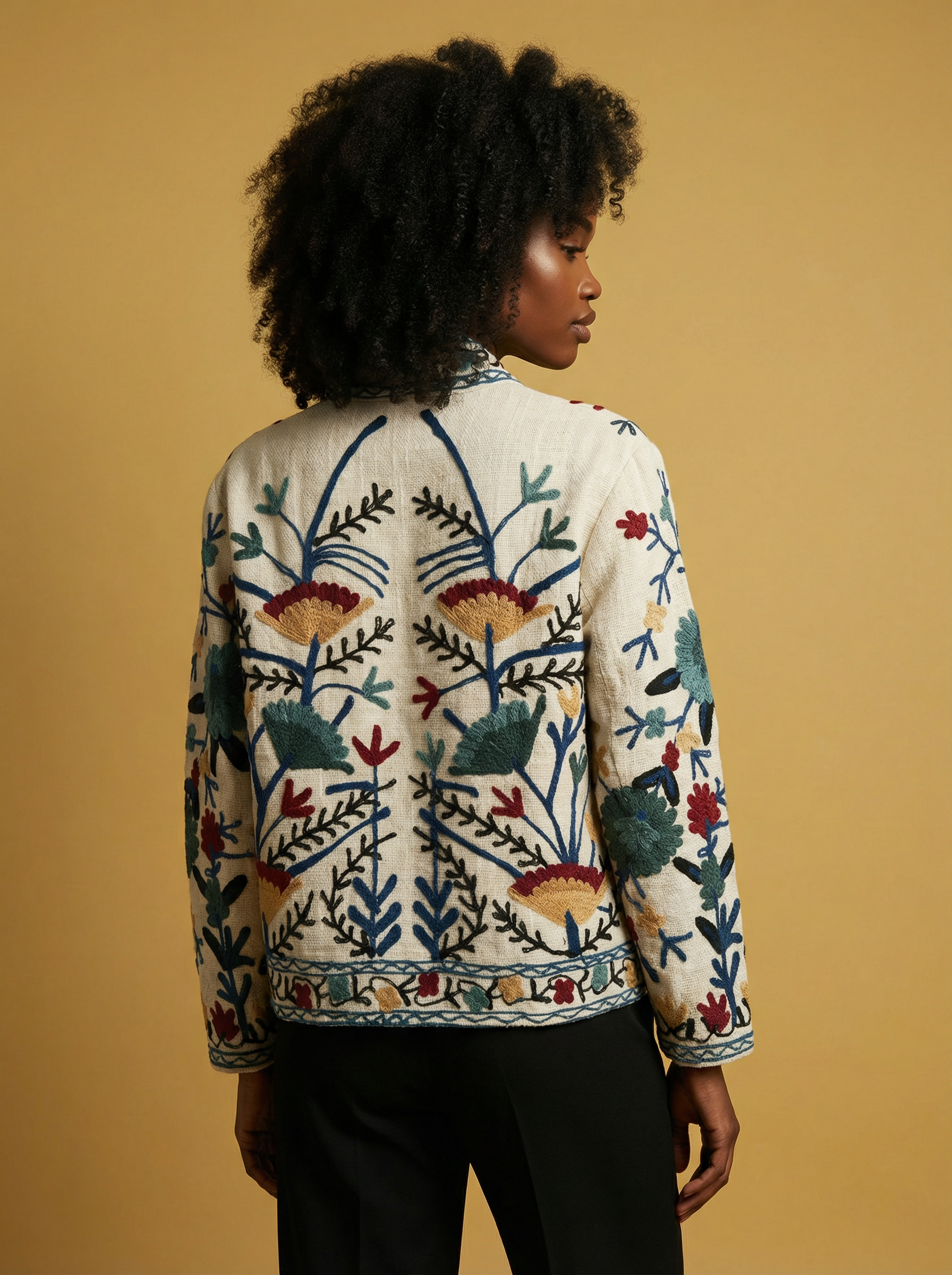 Gulab hand-embroidered cotton jacket